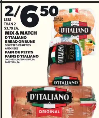 Independent Grocer D'ITALIANO BREAD OR BUNS offer