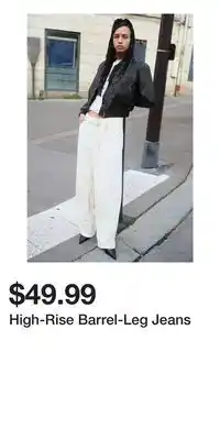 H&M High-Rise Barrel-Leg Jeans offer