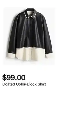 H&M Coated Color-Block Shirt offer