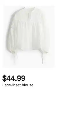 H&M Lace-inset blouse offer