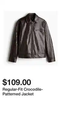 H&M Regular-Fit Crocodile-Patterned Jacket offer