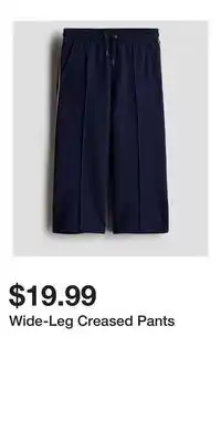 H&M Wide-Leg Creased Pants offer