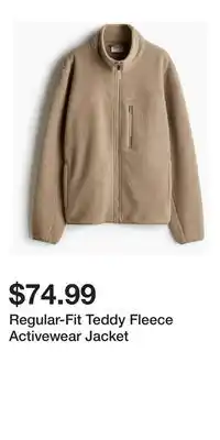 H&M Regular-Fit Teddy Fleece Activewear Jacket offer