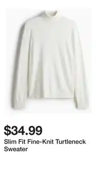 H&M Slim Fit Fine-Knit Turtleneck Sweater offer