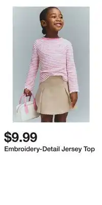 H&M Embroidery-Detail Jersey Top offer