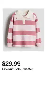 H&M Rib-Knit Polo Sweater offer