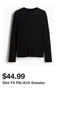 H&M Slim Fit Rib-Knit Sweater offer