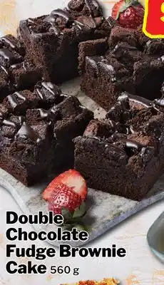 M & M Food Market Double Chocolate Fudge Brownie Cake offer