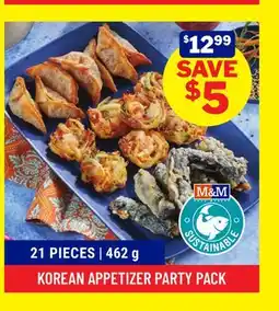 M & M Food Market KOREAN APPETIZER PARTY PACK offer