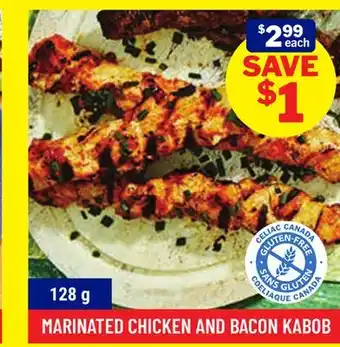 M & M Food Market MARINATED CHICKEN AND BACON KABOB offer