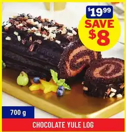 M & M Food Market CHOCOLATE YULE LOG offer