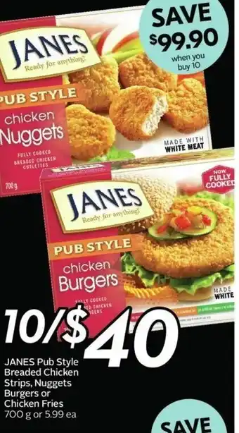 Sobeys Janes pub style breaded chicken strips offer