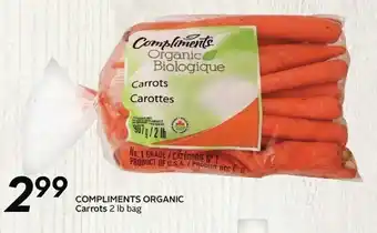 Sobeys Compliments organic carrots offer