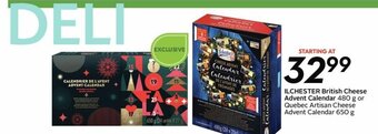 Sobeys ILCHESTER british cheese advent calendar offer