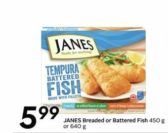 Sobeys JANES breaded or battered fish offer