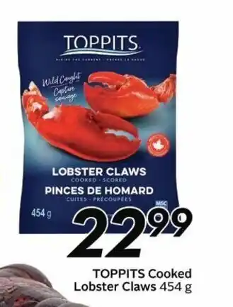 Sobeys TOPPITS cooked lobster claws offer