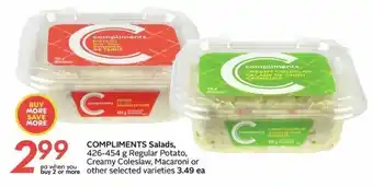 Sobeys Compliment salads offer