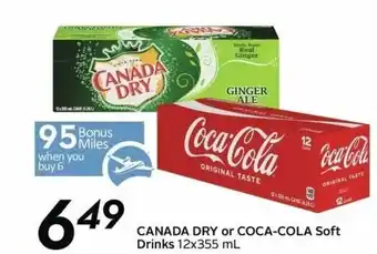 Sobeys CANADA DRY or COCA-COLA soft drinks offer