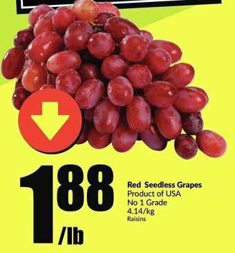 FreshCo Red seedless grapes offer