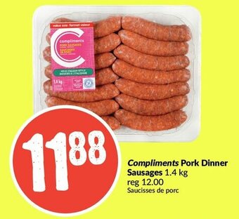 FreshCo Compliments pork dinner sausages offer