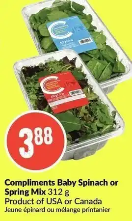 FreshCo Compliments baby spinach offer