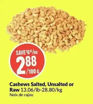 FreshCo Cashews salted offer