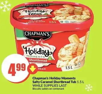 FreshCo Chapman's Holiday Moments Salty Caramel Shortbread Tub offer
