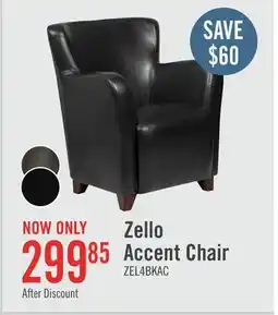 The Brick Zello 29.92 Faux Leather Accent Chair with Wood Legs - Black offer