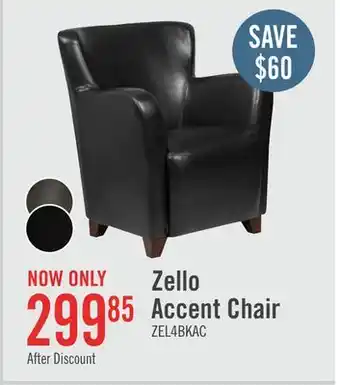 The Brick Zello 29.92 Faux Leather Accent Chair with Wood Legs - Black offer