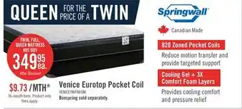 The Brick Springwall Venice Eurotop Twin Mattress offer