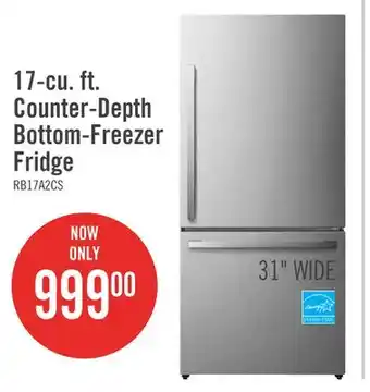 The Brick Hisense 31 17 Cu. Ft. Bottom-Mount Refrigerator - Titanium - RB17A2CSE offer