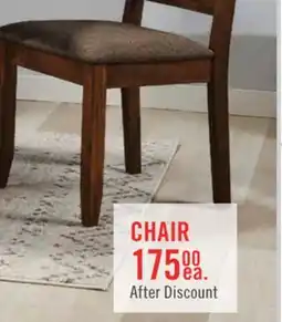 The Brick Plum Dining Chair with Polyester Fabric, Wood, Ladder-Back - Nutmeg Brown offer