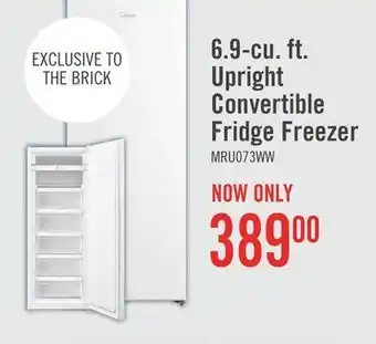 The Brick Midea 6.9 Cu. Ft. Convertible Upright Refrigerator-Freezer - MRU07B3AWW offer