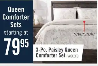 The Brick Indie Paisley 3-Piece Full/Queen Comforter Set offer