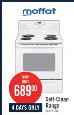 The Brick Moffat 30 Free Standing Self Clean Electric Range - MCB757DMWW offer