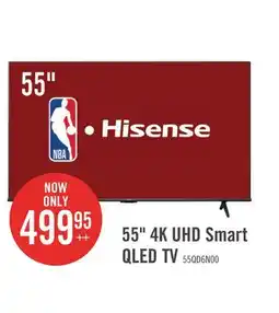 The Brick Hisense 55 QLED 4K UHD HDR10+ Dolby Vision 60Hz Google Smart TV (55QD6N) offer