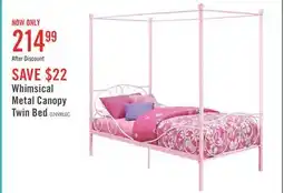 The Brick Dorel Home Whimsical Metal Canopy Twin Bed - Pink offer