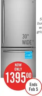 The Brick GE 30 20.9 Cu. Ft. Bottom-Mount Refrigerator - Stainless Steel Fingerprint Resistant - GDE21DYRKFS offer