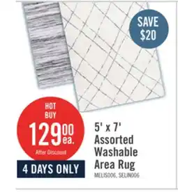 The Brick Melis Grey Washable Area Rug - 5 x 7 offer