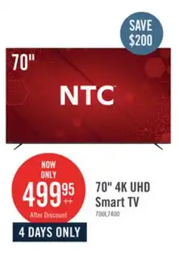 The Brick NTC 70 4K UHD webOS 60Hz Smart TV (70UL7400) offer