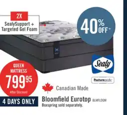 The Brick Sealy Posturepedic Bloomfield Eurotop Queen Mattress offer