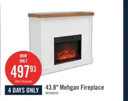 The Brick Mehgan 43.8 Modern Electric Fireplace - White & Brown Two Tone offer