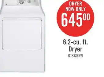 The Brick GE 6.2 Cu. Ft. Electric Dryer with SaniFresh Cycle - GTX33EBMRWS offer