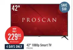 The Brick Proscan 42 1080p LED HDR 60Hz Roku Smart TV (PTR4266) offer