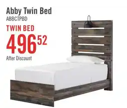 The Brick Abby Panel Bed with Headboard & Frame for Kids, LED, USB, Brown - Twin Size offer