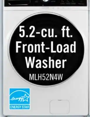 The Brick Midea 5.2 Cu. Ft. Front-Load High-Efficiency Washer - White - Stackable - MLH52N4AWW offer