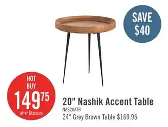 The Brick Nashik 20 Round Accent Table - Brown offer