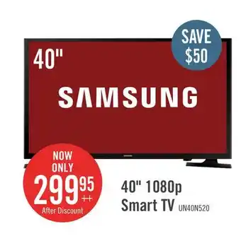 The Brick Samsung 40 LED Direct Lit Full HD Wide Colour Enhancer 60Hz Smart TV (UN40N5200AFXZC) offer