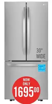 The Brick LG 30 22 Cu. Ft. French-Door Refrigerator - Smudge Proof Stainless Steel - LRFNS2200S offer