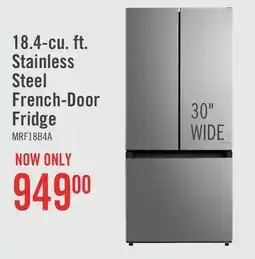 The Brick Midea 30 18.4 Cu. Ft. French-Door Refrigerator - Stainless Steel - MRF18B4AST offer